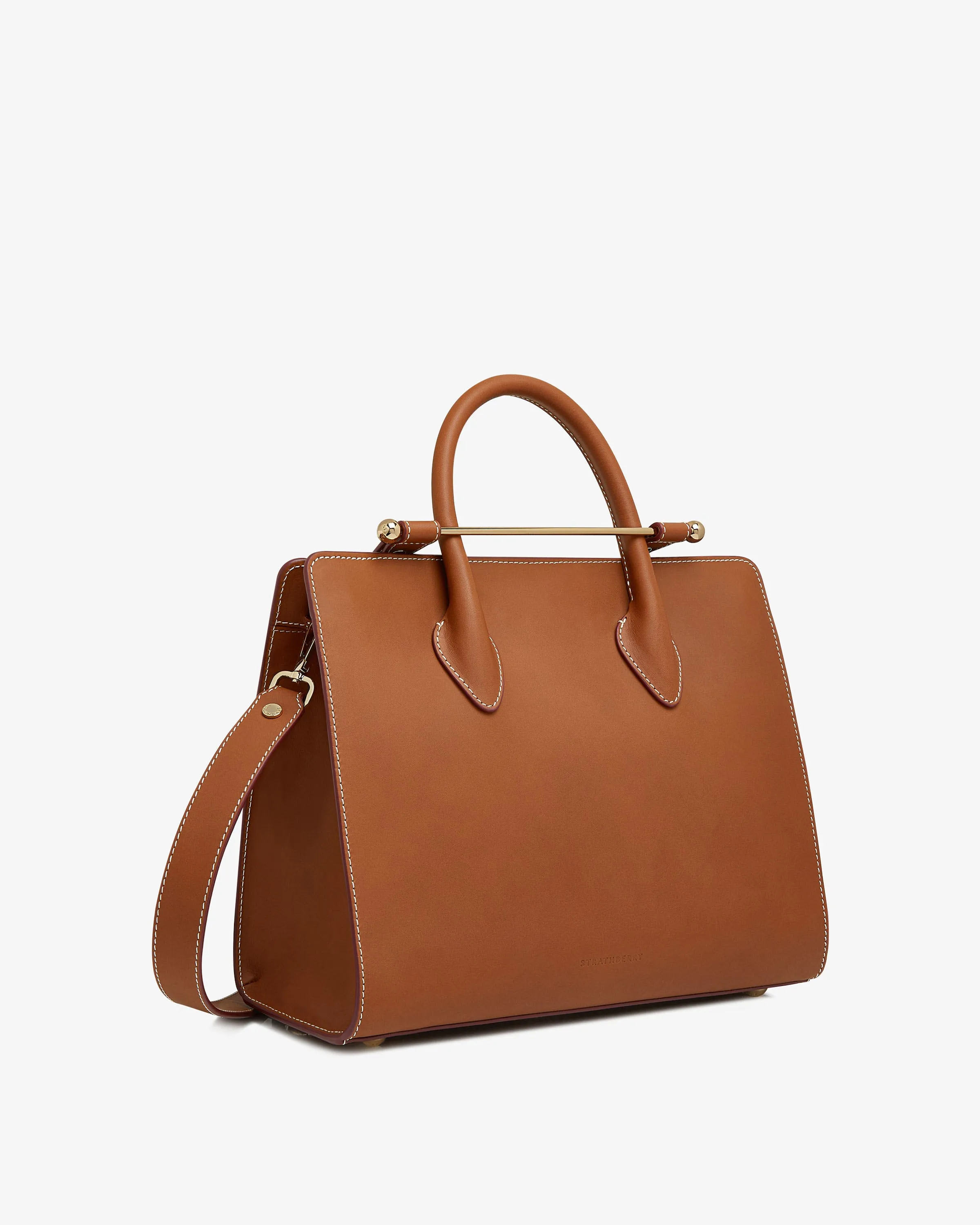 The Strathberry Midi Tote - Bridle Leather Tan