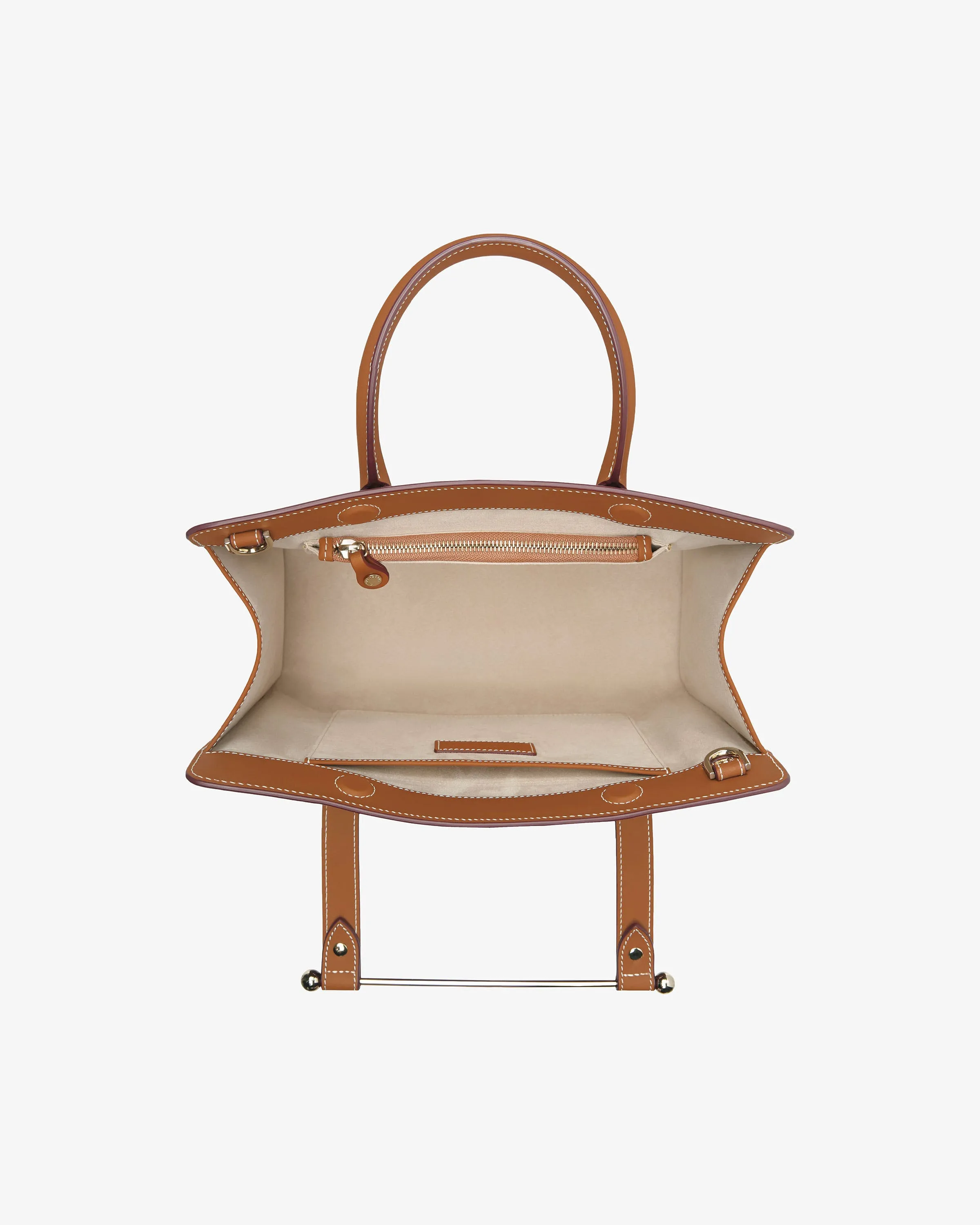 The Strathberry Midi Tote - Bridle Leather Tan