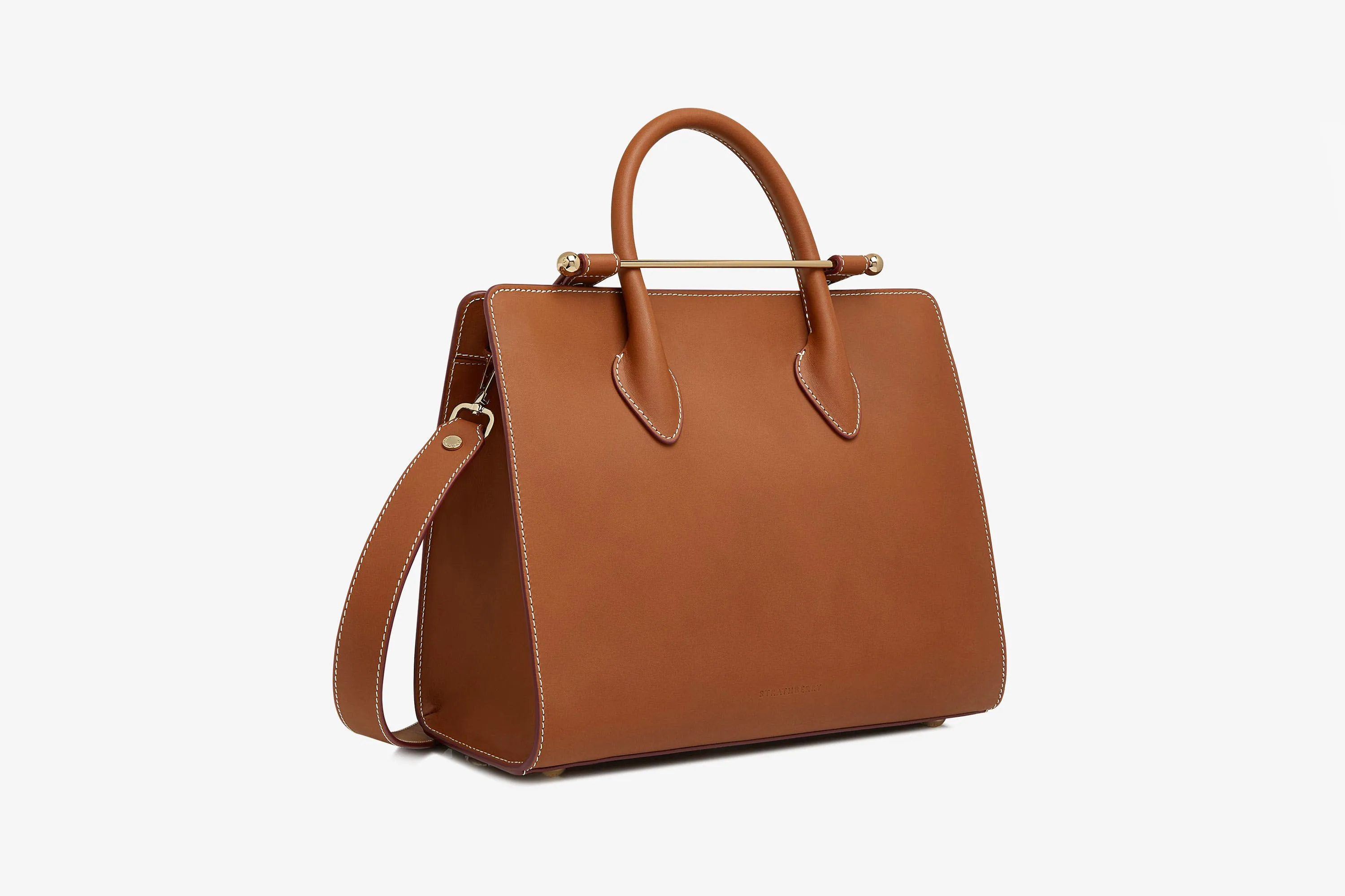 The Strathberry Midi Tote - Bridle Leather Tan