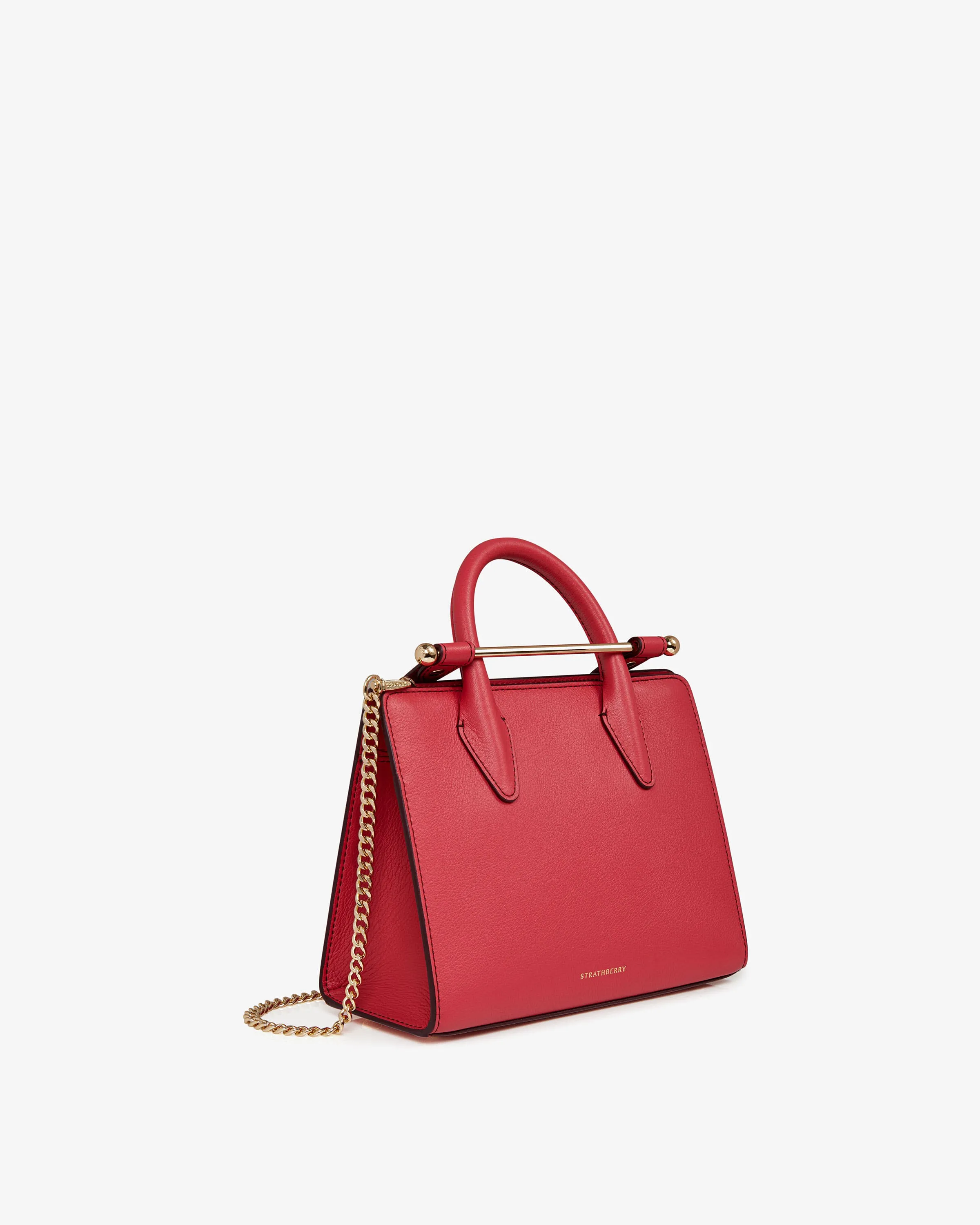 The Strathberry Mini Tote - Raspberry Red