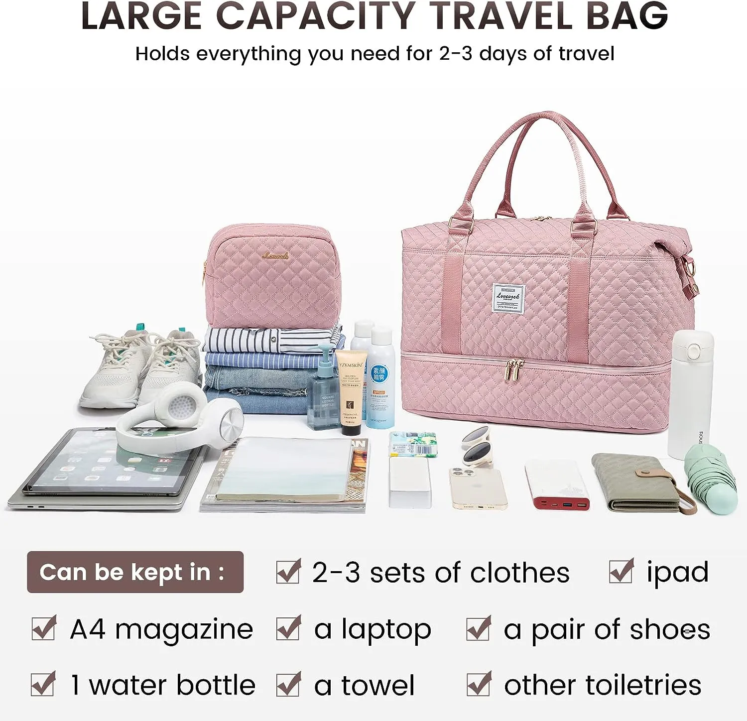 Travel Bag Paris Pink (Travel Bag)