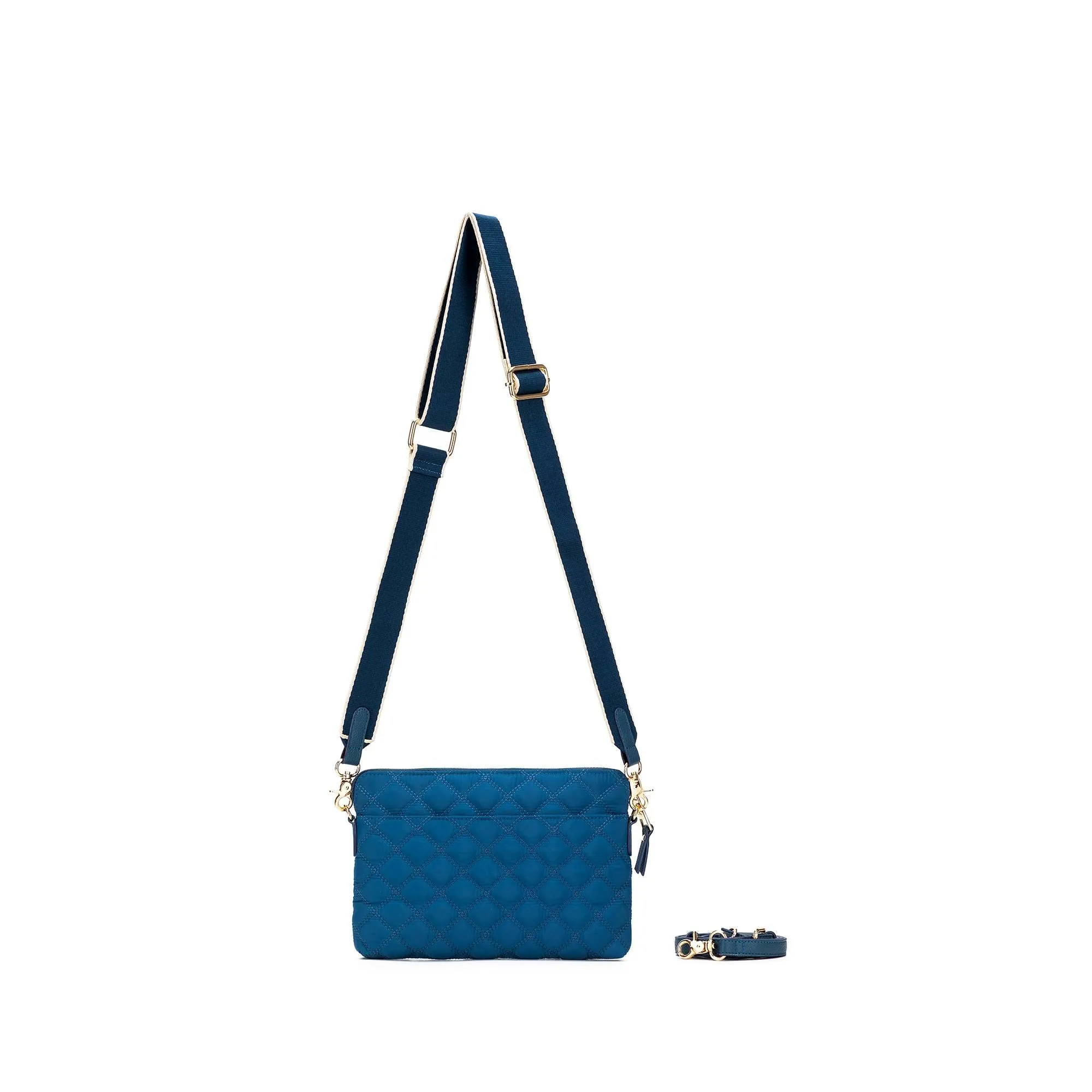 Tribeca Quilted Kiara Navy Crossbody/Clutch