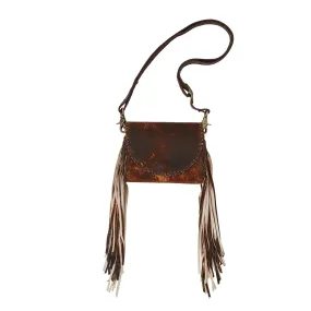 Whipstitch Fringe Crossbody :: Brown